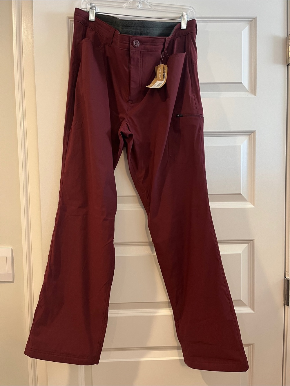 Eddie Bauer rainier fleece lined pants black cherry red size 16 NEW NWT